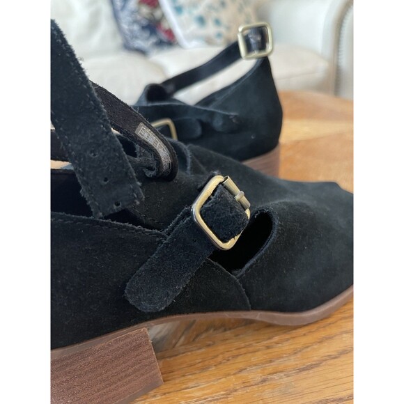 Koolaburra by UGG Women's Heels Ankle Sandals Size 7.5 Black Suede Strap Buckle - Picture 12 of 12